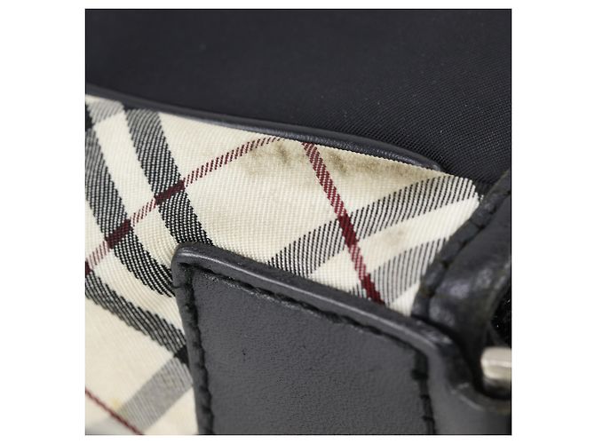 Borsa a tracolla Burberry Black Label Nova Check Nero - vista 8