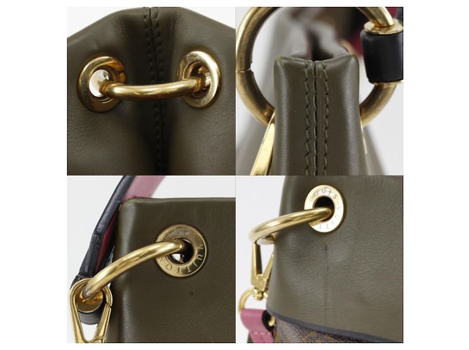 Borsa a tracolla Louis Vuitton Tuileries Reevess Marrone Rosa Verde - vista 15