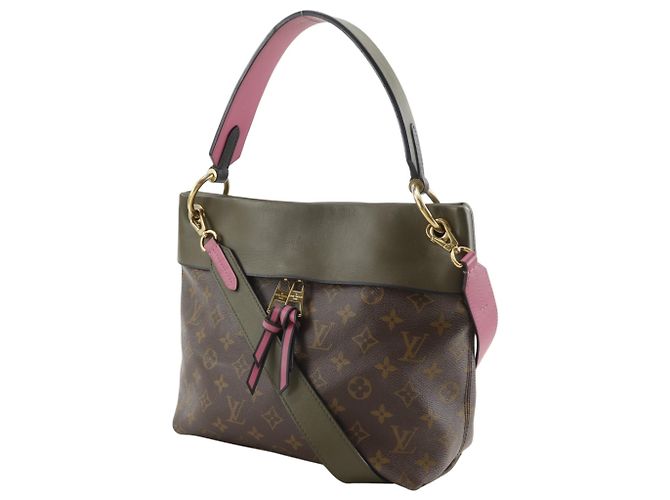 Borsa a tracolla Louis Vuitton Tuileries Reevess Marrone Rosa Verde - vista 2