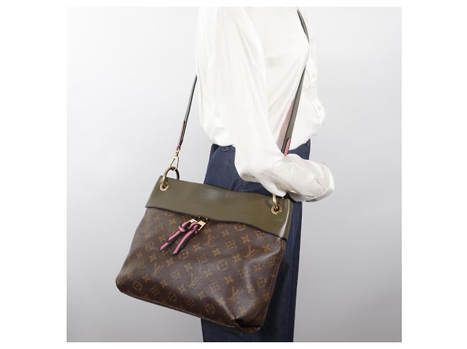 Borsa a tracolla Louis Vuitton Tuileries Reevess Marrone Rosa Verde - vista 20