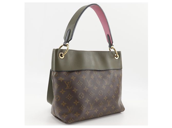 Borsa a tracolla Louis Vuitton Tuileries Reevess Marrone Rosa Verde - vista 3
