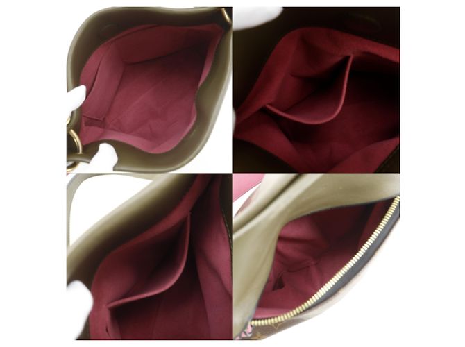 Borsa a tracolla Louis Vuitton Tuileries Reevess Marrone Rosa Verde - vista 7