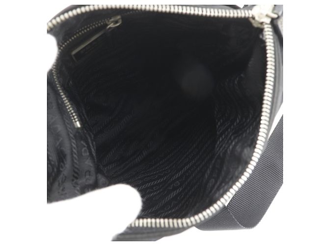 Sac à bandoulière en nylon noir Prada - vista 5