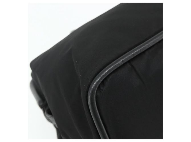 Céline Borsa a mano CELINE Circle Nylon Nero Oro Auth 177620 D'oro - vista 16