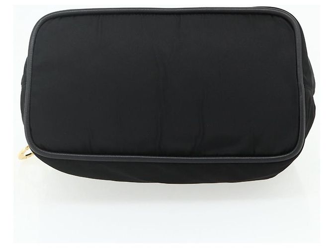 Céline Borsa a mano CELINE Circle Nylon Nero Oro Auth 177620 D'oro - vista 5