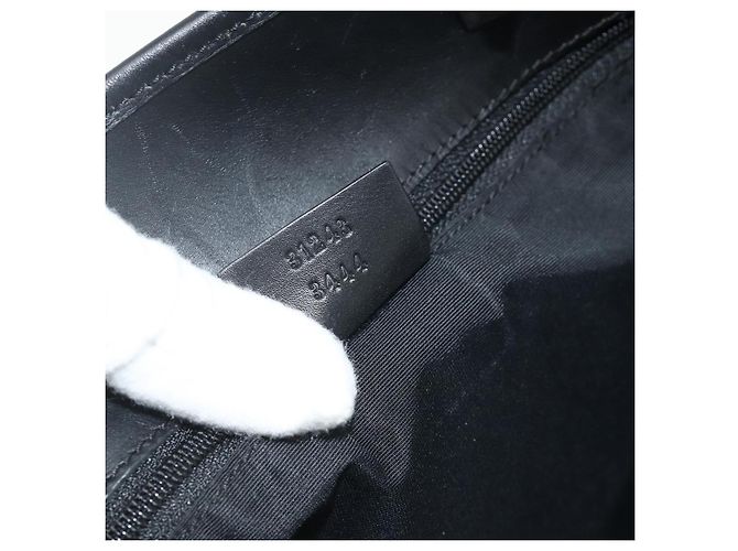 Borsa Tote GUCCI GG Canvas Nera Argento 31243 Auth 178818 Nero - vista 12
