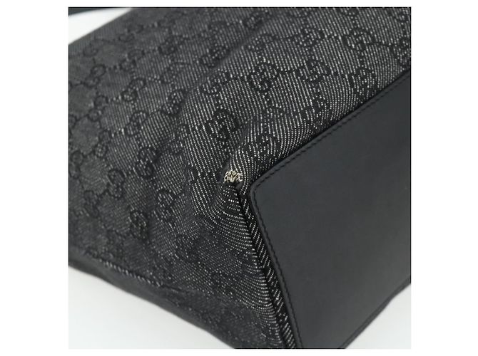 Borsa Tote GUCCI GG Canvas Nera Argento 31243 Auth 178818 Nero - vista 14