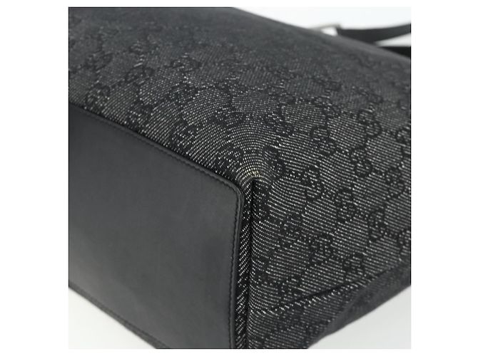 Borsa Tote GUCCI GG Canvas Nera Argento 31243 Auth 178818 Nero - vista 15