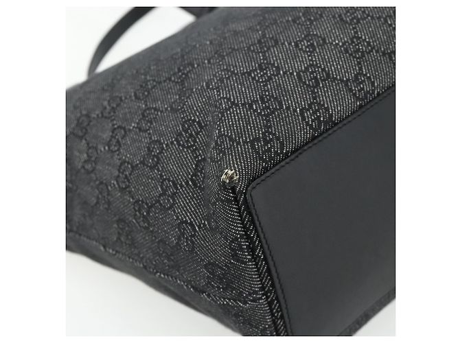 Borsa Tote GUCCI GG Canvas Nera Argento 31243 Auth 178818 Nero - vista 16