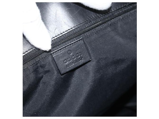 Borsa Tote GUCCI GG Canvas Nera Argento 31243 Auth 178818 Nero - vista 17