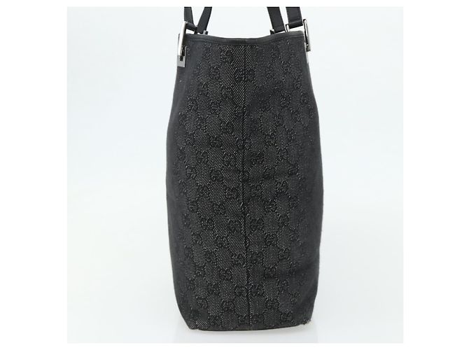 Borsa Tote GUCCI GG Canvas Nera Argento 31243 Auth 178818 Nero - vista 3