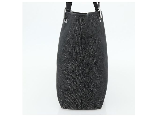 Borsa Tote GUCCI GG Canvas Nera Argento 31243 Auth 178818 Nero - vista 4