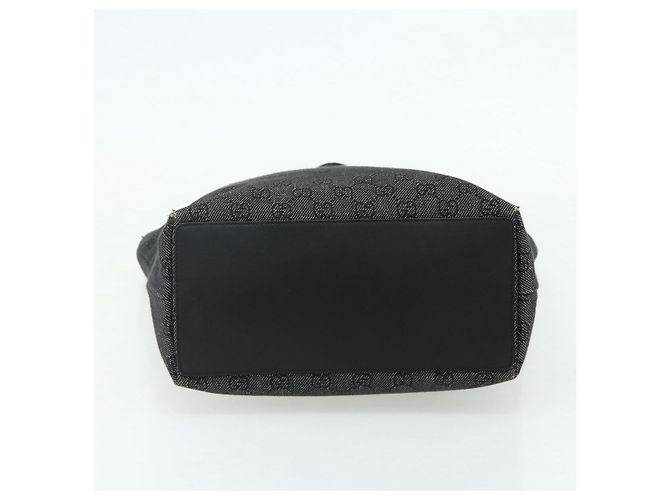 Borsa Tote GUCCI GG Canvas Nera Argento 31243 Auth 178818 Nero - vista 5