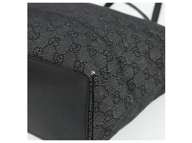 Borsa Tote GUCCI GG Canvas Nera Argento 31243 Auth 178818 Nero - vista 9