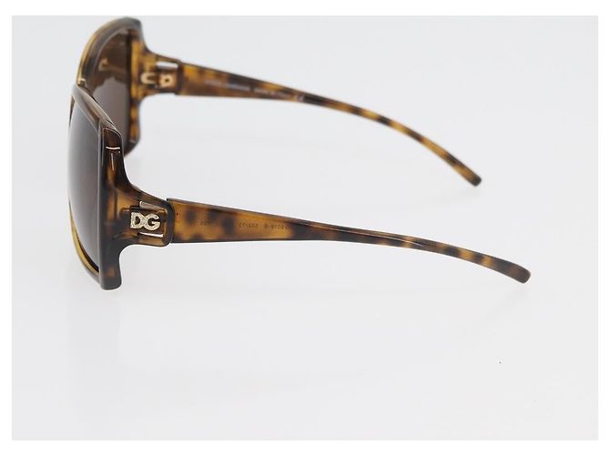 Dolce & Gabbana Gafas de sol DOLCE&GABBANA estampado carey plástico 2 Set Brown Auth 178392 Castaño - vista 14