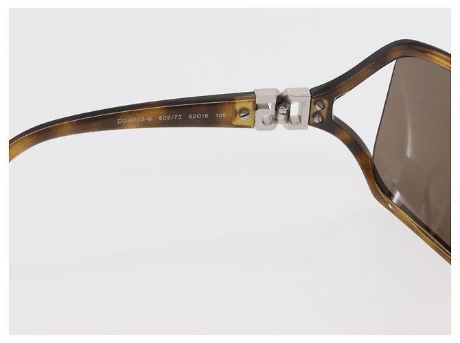 Dolce & Gabbana Gafas de sol DOLCE&GABBANA estampado carey plástico 2 Set Brown Auth 178392 Castaño - vista 8