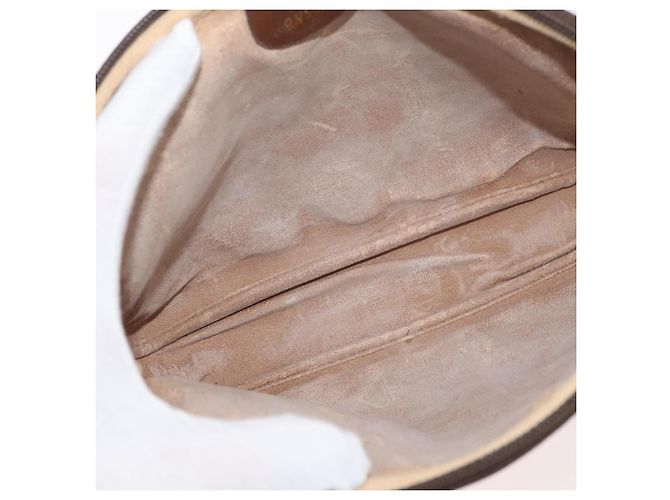 Borsa a Spalla GUCCI GG Supreme PVC Beige Oro Auth 180164 D'oro - vista 11