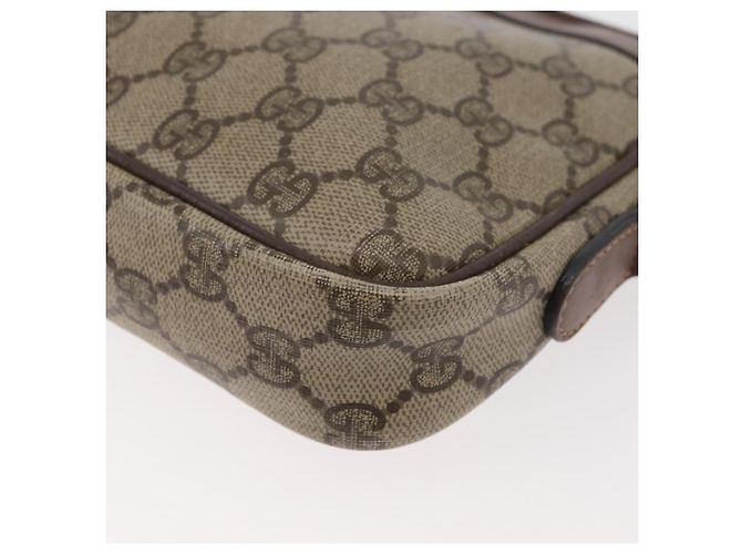 Borsa a Spalla GUCCI GG Supreme PVC Beige Oro Auth 180164 D'oro - vista 14