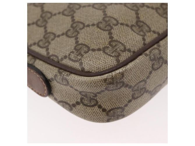 Borsa a Spalla GUCCI GG Supreme PVC Beige Oro Auth 180164 D'oro - vista 15