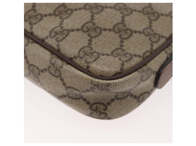 Borsa a Spalla GUCCI GG Supreme PVC Beige Oro Auth 180164 D'oro - vista 16