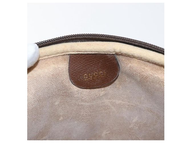 Borsa a Spalla GUCCI GG Supreme PVC Beige Oro Auth 180164 D'oro - vista 18