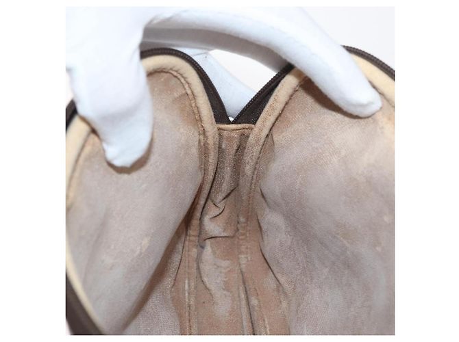 Borsa a Spalla GUCCI GG Supreme PVC Beige Oro Auth 180164 D'oro - vista 20