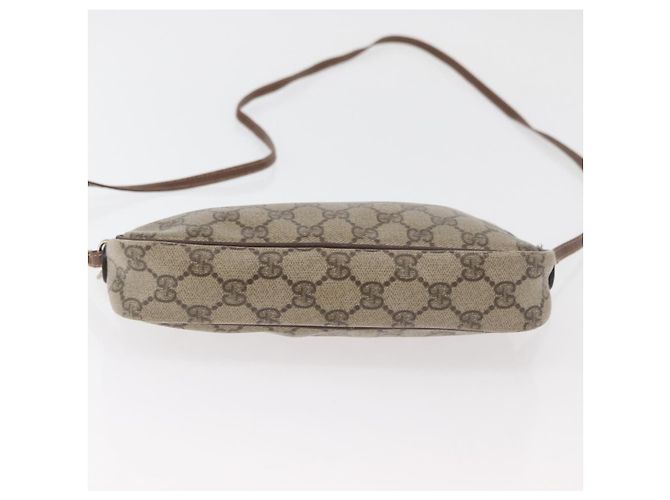 Borsa a Spalla GUCCI GG Supreme PVC Beige Oro Auth 180164 D'oro - vista 5