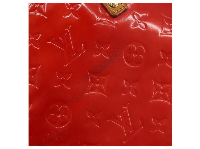 LOUIS VUITTON Borsa Monogram Vernis Reade MM Rosso Rouge M91086 LV Auth 179101 - vista 10