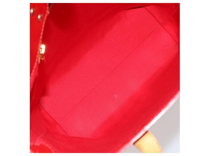 LOUIS VUITTON Borsa Monogram Vernis Reade MM Rosso Rouge M91086 LV Auth 179101 - vista 11