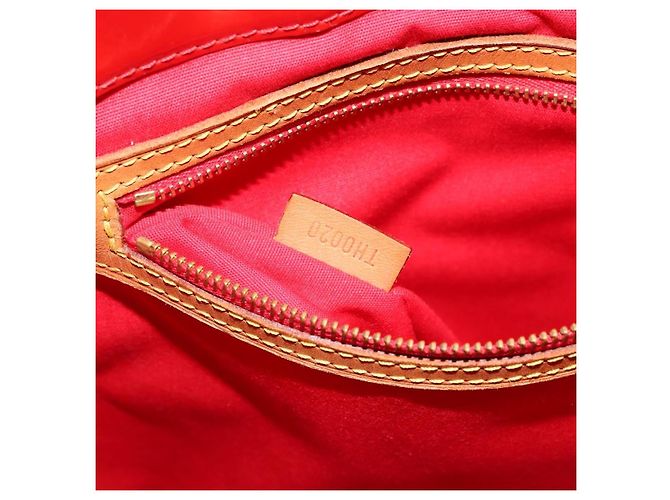 LOUIS VUITTON Borsa Monogram Vernis Reade MM Rosso Rouge M91086 LV Auth 179101 - vista 12