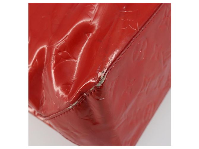 LOUIS VUITTON Borsa Monogram Vernis Reade MM Rosso Rouge M91086 LV Auth 179101 - vista 16