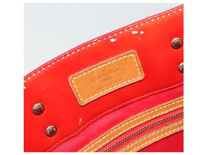 LOUIS VUITTON Borsa Monogram Vernis Reade MM Rosso Rouge M91086 LV Auth 179101 - vista 17