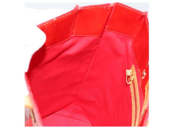 LOUIS VUITTON Borsa Monogram Vernis Reade MM Rosso Rouge M91086 LV Auth 179101 - vista 19