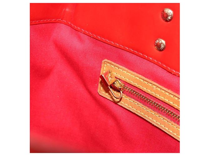 LOUIS VUITTON Borsa Monogram Vernis Reade MM Rosso Rouge M91086 LV Auth 179101 - vista 20