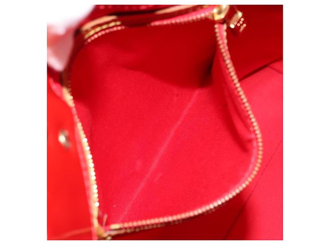 LOUIS VUITTON Borsa Monogram Vernis Reade MM Rosso Rouge M91086 LV Auth 179101 - vista 21