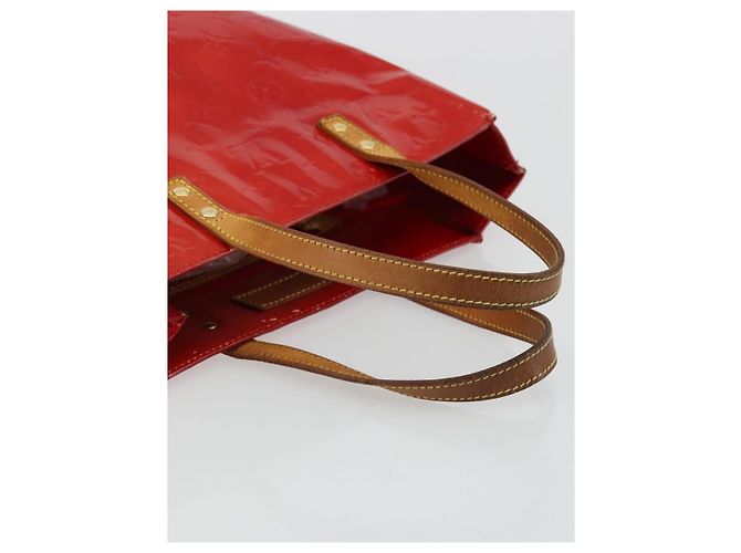 LOUIS VUITTON Borsa Monogram Vernis Reade MM Rosso Rouge M91086 LV Auth 179101 - vista 7