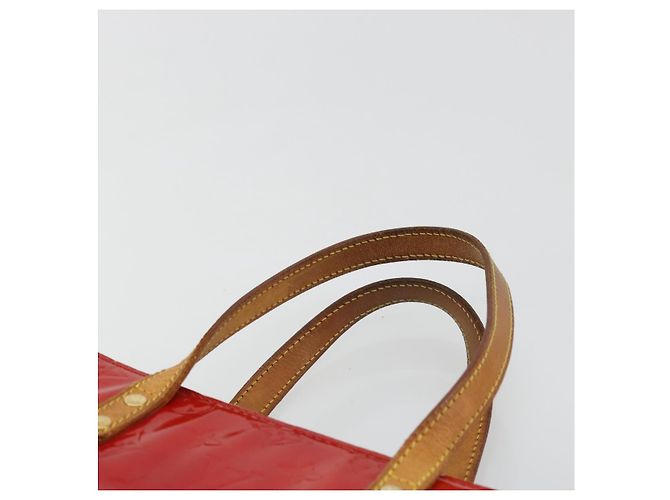 LOUIS VUITTON Borsa Monogram Vernis Reade MM Rosso Rouge M91086 LV Auth 179101 - vista 8