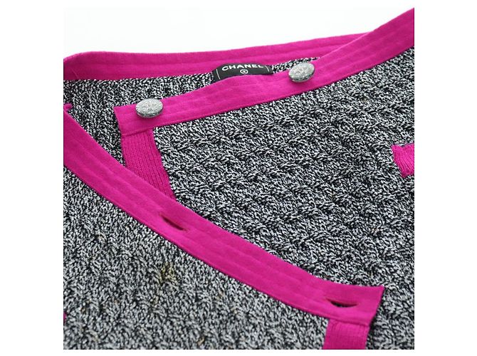 Falda CHANEL Tweed Gris CC Auth 179163A Castaño - vista 10