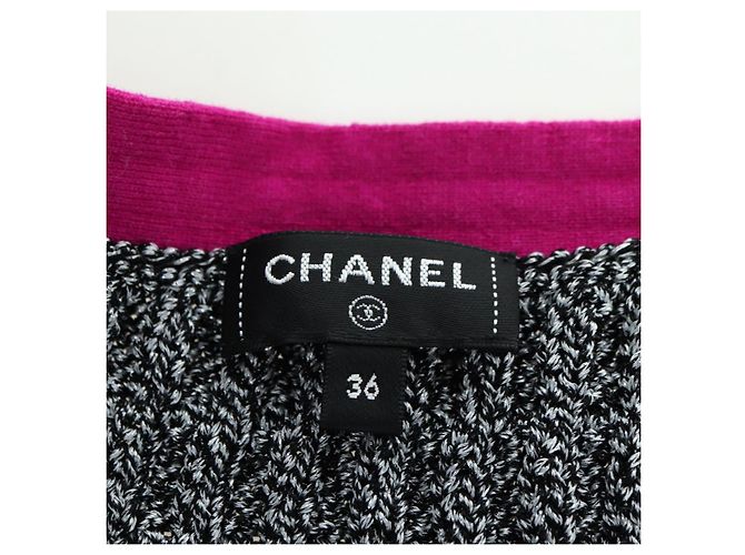 Falda CHANEL Tweed Gris CC Auth 179163A Castaño - vista 11
