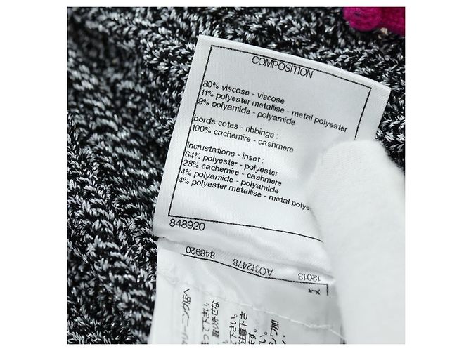 Falda CHANEL Tweed Gris CC Auth 179163A Castaño - vista 14