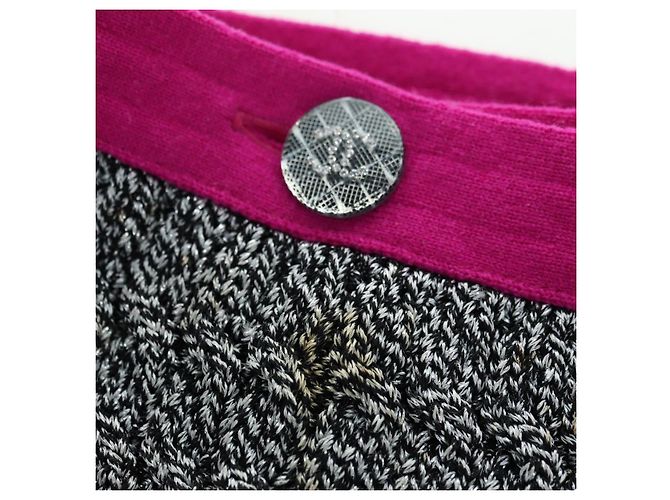 Falda CHANEL Tweed Gris CC Auth 179163A Castaño - vista 3
