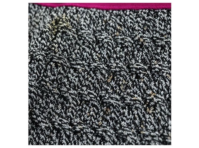 Falda CHANEL Tweed Gris CC Auth 179163A Castaño - vista 5