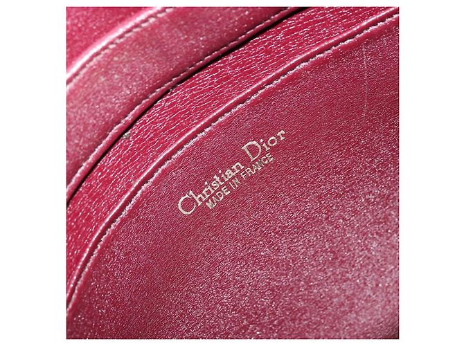 Borsa a Spalla Christian Dior Nylon Bordeaux Oro Auth ep14511 D'oro Bordò - vista 11