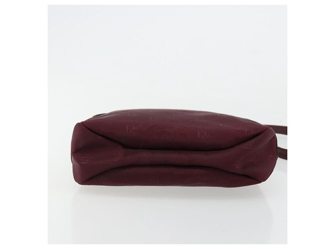 Borsa a Spalla Christian Dior Nylon Bordeaux Oro Auth ep14511 D'oro Bordò - vista 5