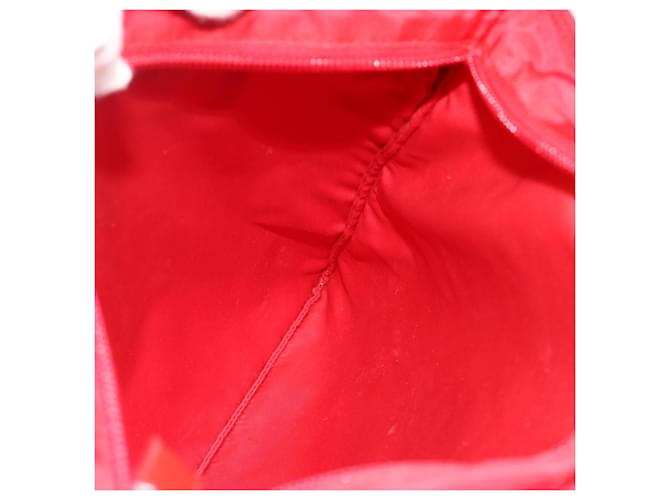 Borsa a Spalla PRADA Nylon Rosso Argento Auth 180151A - vista 21