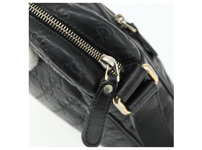 Borsa a Spalla GUCCI GG Canvas Guccissima Pelle Nera e Oro 201448 Auth 177614 Nero D'oro - vista 10