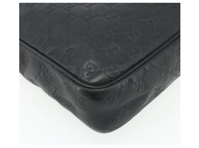 Borsa a Spalla GUCCI GG Canvas Guccissima Pelle Nera e Oro 201448 Auth 177614 Nero D'oro - vista 16