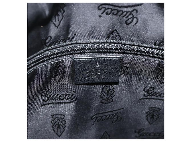 Borsa a Spalla GUCCI GG Canvas Guccissima Pelle Nera e Oro 201448 Auth 177614 Nero D'oro - vista 18