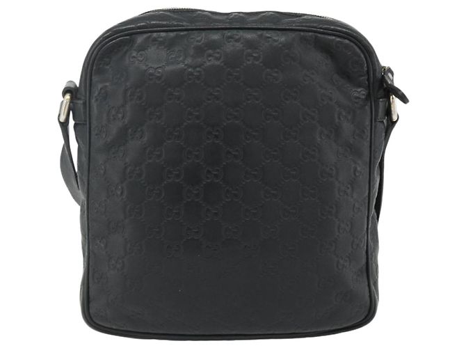 Borsa a Spalla GUCCI GG Canvas Guccissima Pelle Nera e Oro 201448 Auth 177614 Nero D'oro - vista 2