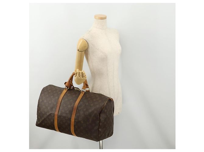 LOUIS VUITTON Borsa Boston Monogram Keepall 50 M41426 LV Auth bs34957 Monogramma - vista 22